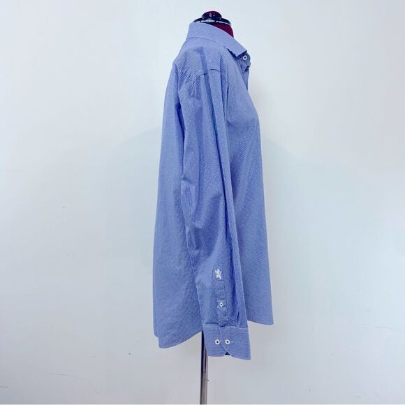 BUGATCHI Men’s Dress Casual Shirt Logo Embroidery Goosehead print 16 34/35 - Picture 4 of 13